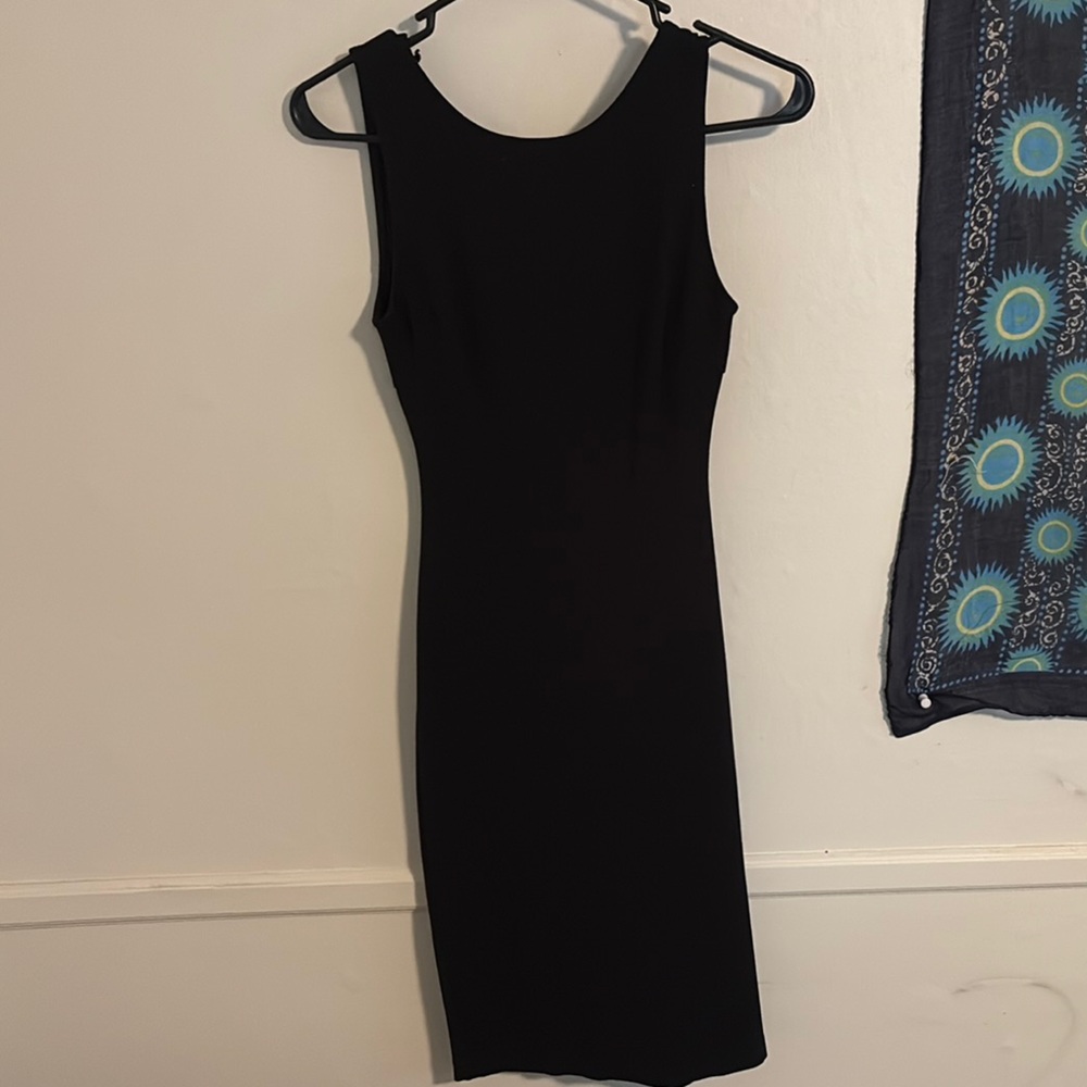 Lulu's Black Halter Sheath Midi Dress Cocktail